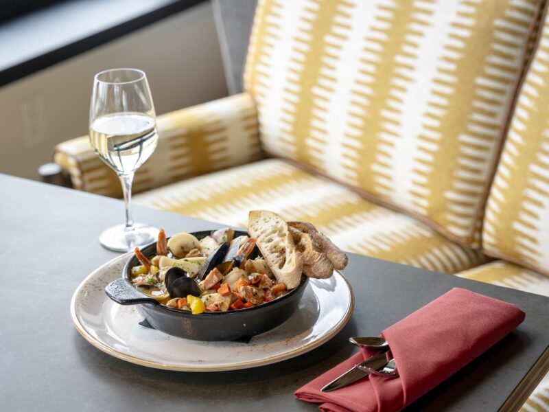 Alaska Seafood Chowder with Wine