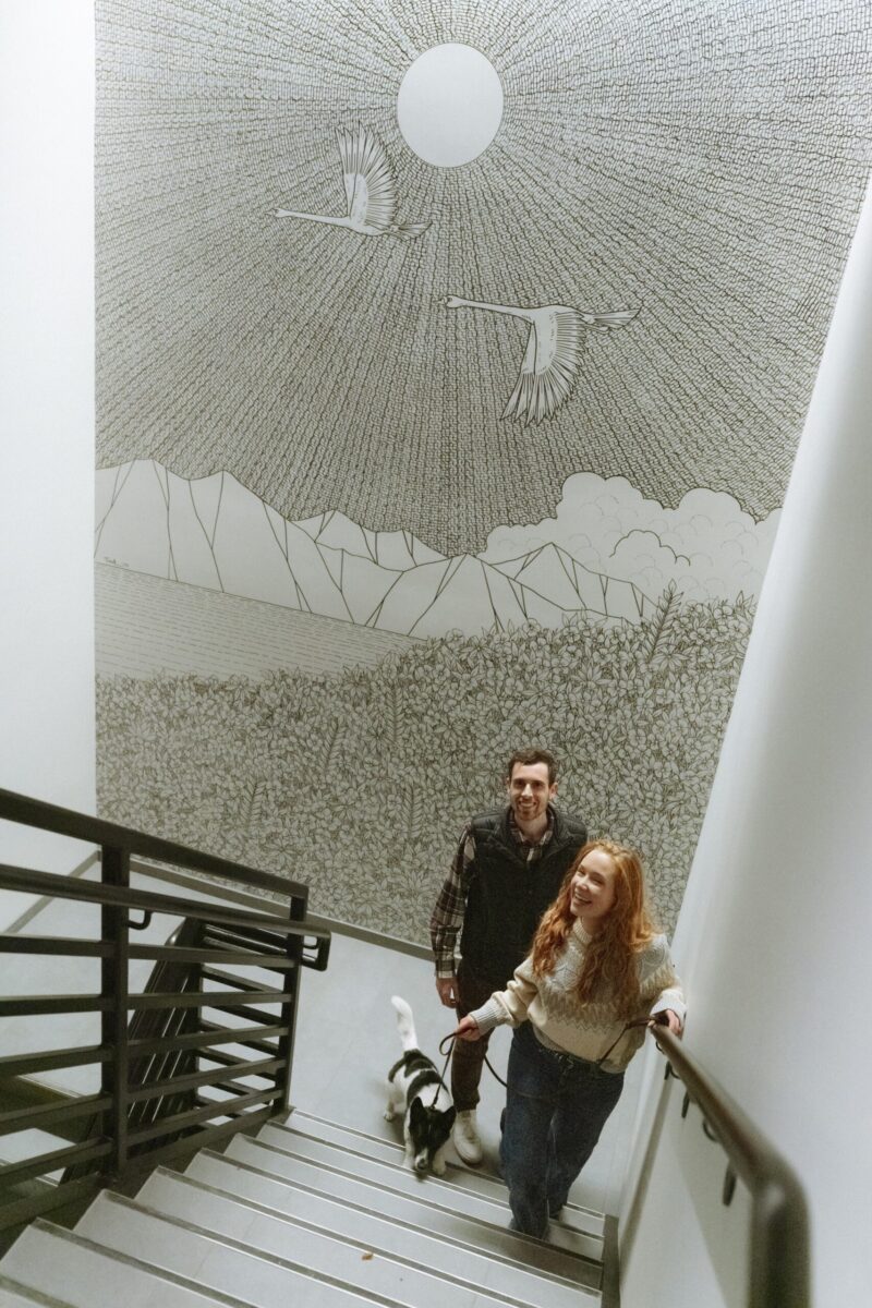 ANCJD Couple Walking in Stairwell